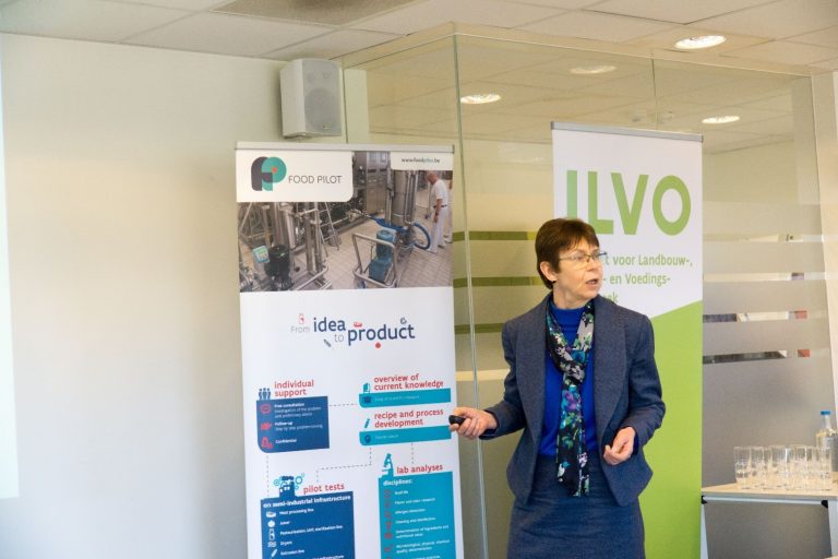 Dr. Lieve Herman, head of the Technology and Food cluster at ILVO gave partners a presentation about the Food Pilot. The Food Pilot offers food SMEs support and consulting from idea to product.